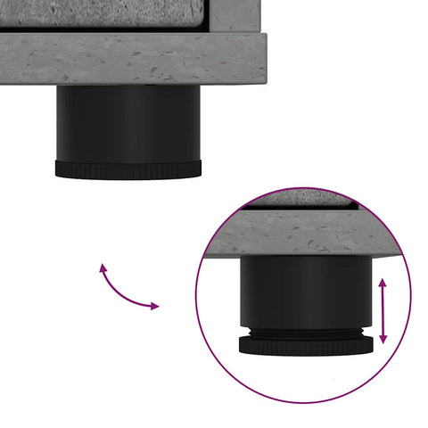 vidaXL Storage Cabinet Concrete Grey 40 x 48 x 57 cm Engineered Wood