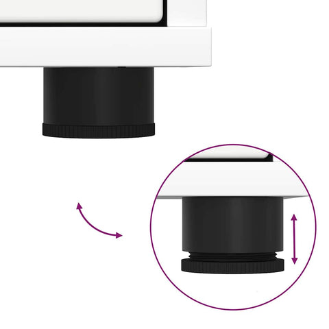 vidaXL Storage Cabinet High Gloss White 40 x 48 x 57 cm