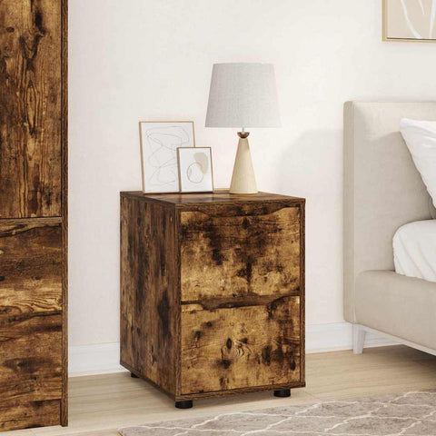 vidaXL Storage Cabinet Smoked Oak 40 x 48 x 57 cm Engineered Wood