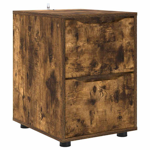 vidaXL Storage Cabinet Smoked Oak 40 x 48 x 57 cm Engineered Wood