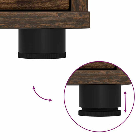 vidaXL Storage Cabinet Smoked Oak 40 x 48 x 57 cm Engineered Wood