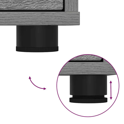 vidaXL Storage Cabinet Grey Sonoma 40 x 48 x 57 cm Engineered Wood