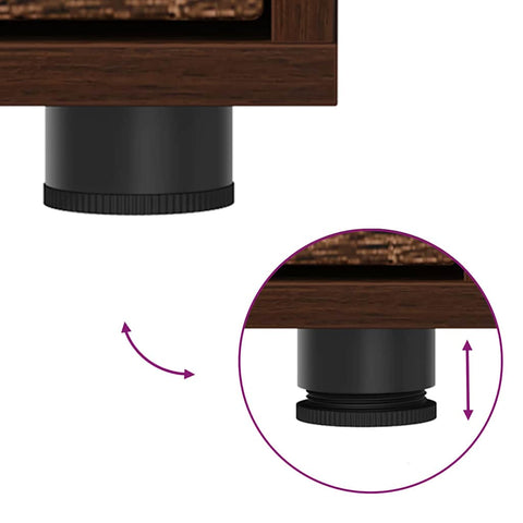 vidaXL Storage Cabinet Brown Oak 40 x 48 x 57 cm Engineered Wood