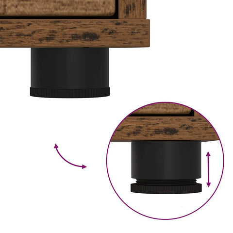 vidaXL Storage Cabinet Old Wood 40 x 48 x 57 cm Engineered Wood