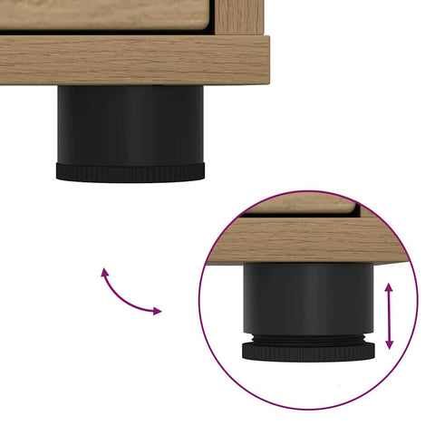 vidaXL Storage Cabinet Artisan Oak 40 x 48 x 57 cm Engineered Wood