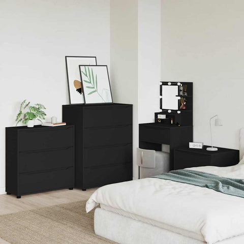 vidaXL Storage Cabinet Black 80 x 31 x 81 cm Engineered Wood