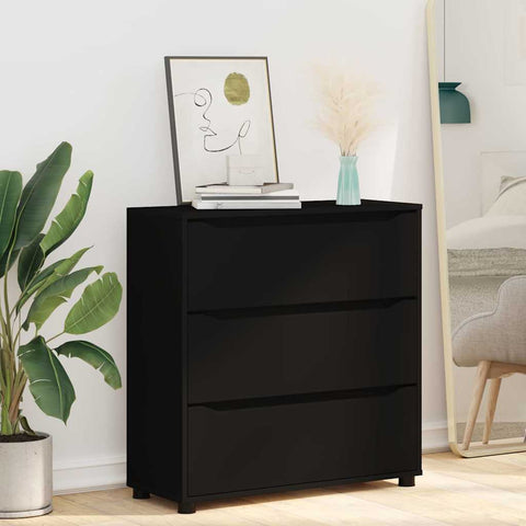 vidaXL Storage Cabinet Black 80 x 31 x 81 cm Engineered Wood