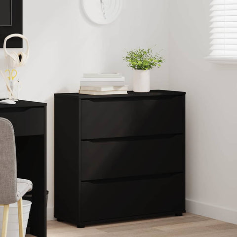 vidaXL Storage Cabinet Black 80 x 31 x 81 cm Engineered Wood