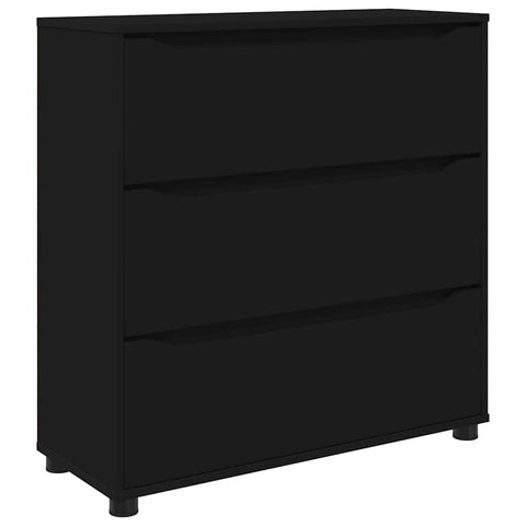 vidaXL Storage Cabinet Black 80 x 31 x 81 cm Engineered Wood