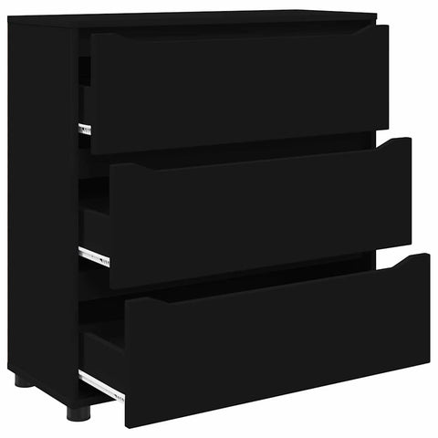 vidaXL Storage Cabinet Black 80 x 31 x 81 cm Engineered Wood