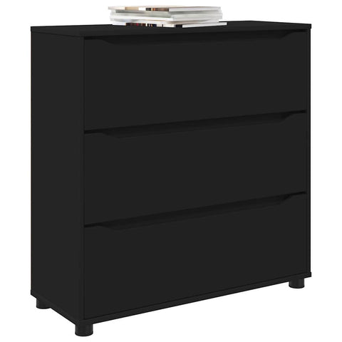 vidaXL Storage Cabinet Black 80 x 31 x 81 cm Engineered Wood