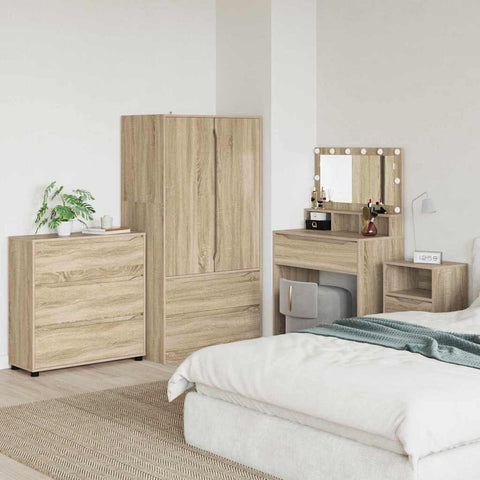 vidaXL Storage Cabinet Sonoma Oak 80 x 31 x 81 cm Engineered Wood