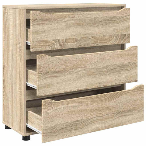 vidaXL Storage Cabinet Sonoma Oak 80 x 31 x 81 cm Engineered Wood