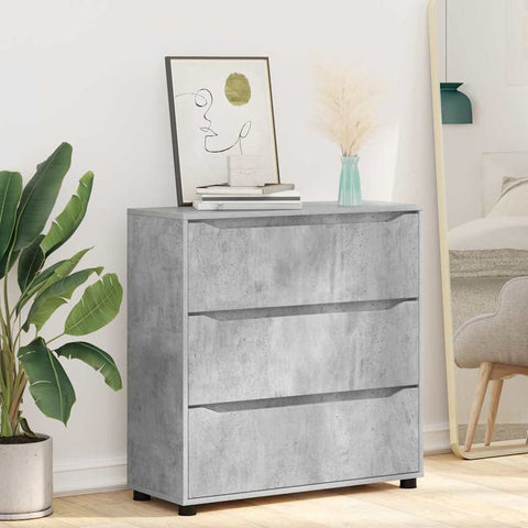 vidaXL Storage Cabinet Concrete Grey 80 x 31 x 81 cm Engineered Wood