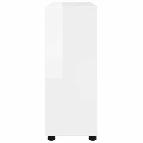 vidaXL Storage Cabinet High Gloss White 80 x 31 x 81 cm