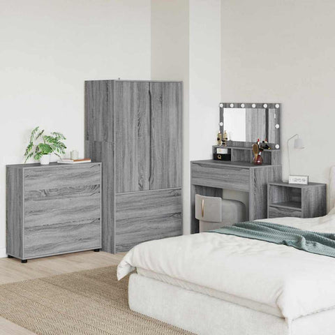 vidaXL Storage Cabinet Grey Sonoma 80 x 31 x 81 cm Engineered Wood