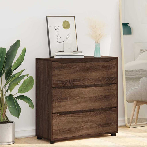 vidaXL Storage Cabinet Brown Oak 80 x 31 x 81 cm Engineered Wood