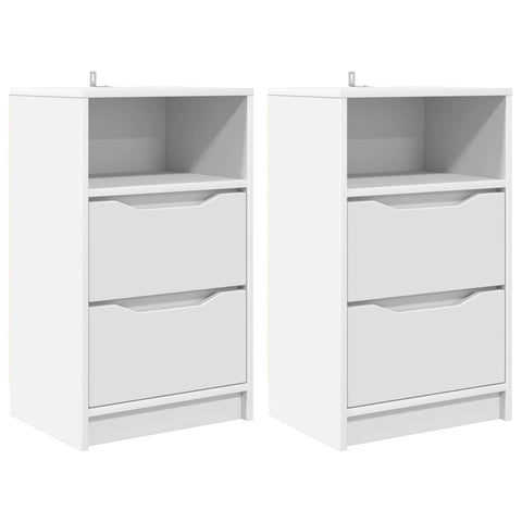vidaXL Bedside Tables 2 pcs White 40 x 30 x 467 cm Engineered Wood