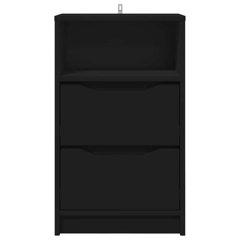 vidaXL Bedside Tables 2 pcs Black 40 x 30 x 467 cm Engineered Wood