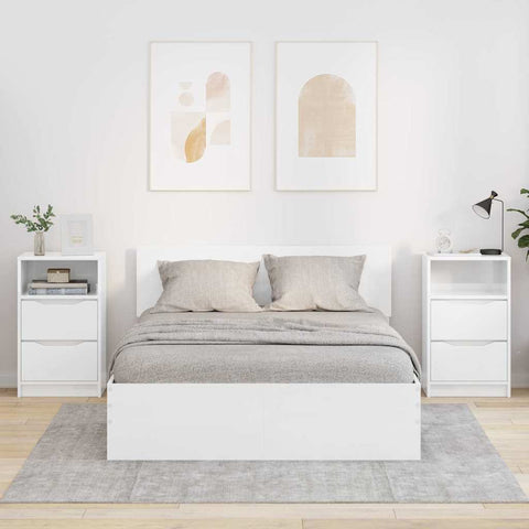 vidaXL Bedside Tables 2 pcs High Gloss White 40 x 30 x 467 cm