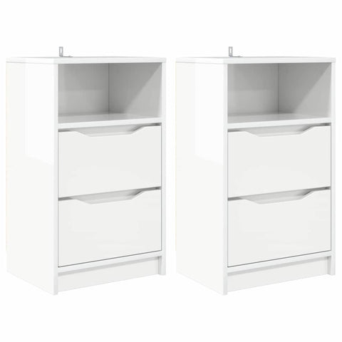 vidaXL Bedside Tables 2 pcs High Gloss White 40 x 30 x 467 cm