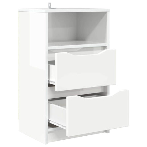 vidaXL Bedside Tables 2 pcs High Gloss White 40 x 30 x 467 cm