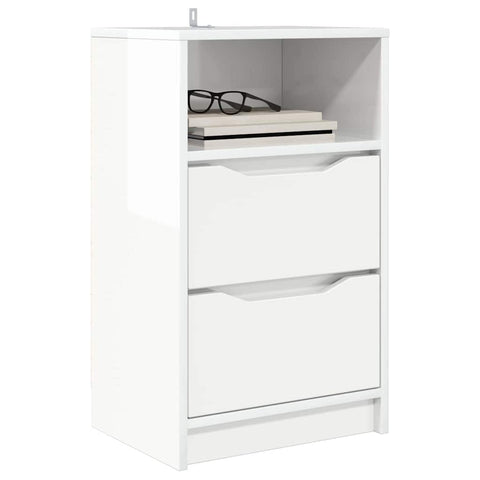 vidaXL Bedside Tables 2 pcs High Gloss White 40 x 30 x 467 cm