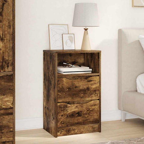 vidaXL Bedside Table Smoked Oak 40 x 30 x 467 cm Engineered Wood