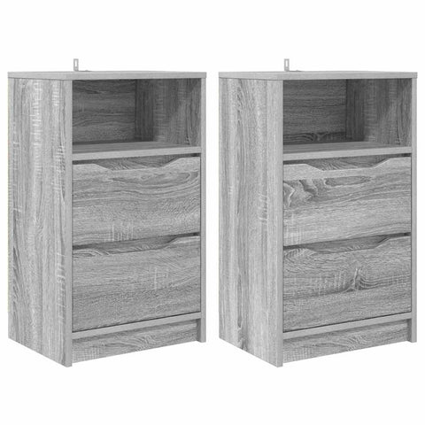 vidaXL Bedside Tables with Drawer 2 pcs Grey Sonoma 40 x 30 x 467 cm