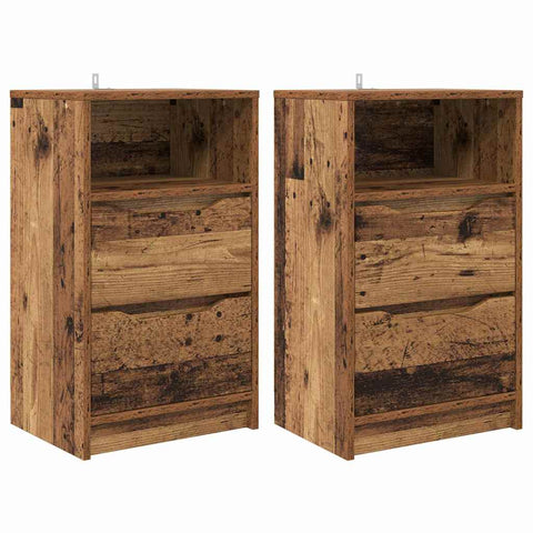 vidaXL Bedside Tables 2 pcs Old Wood 40 x 30 x 467 cm Engineered Wood