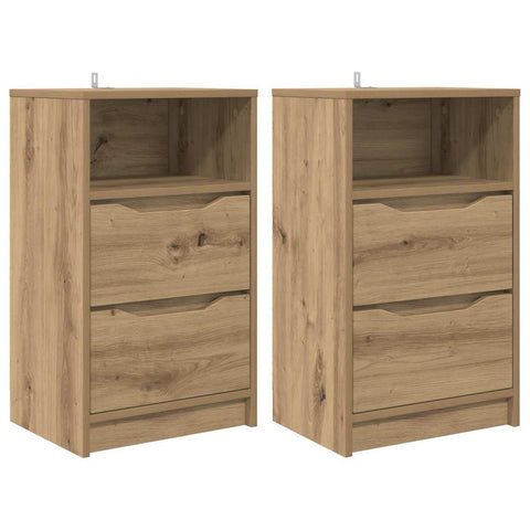 vidaXL Bedside Tables with Drawer 2 pcs Artisan Oak 40 x 30 x 467 cm