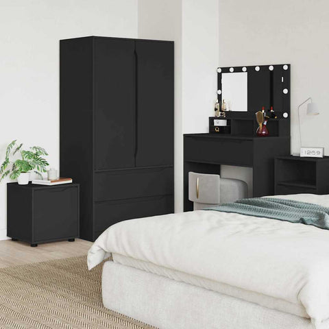 vidaXL Bathroom Cabinet Black 40.5 x 40 x 44 cm Engineered Wood