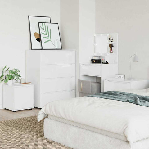 vidaXL Bathroom Cabinet High Gloss White 40.5 x 40 x 44 cm