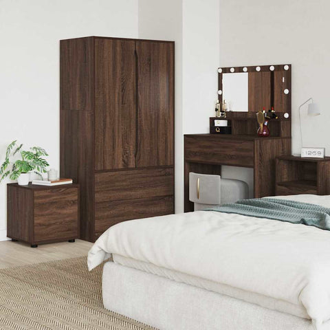 vidaXL Bathroom Cabinet Brown Oak 40.5 x 40 x 44 cm Engineered Wood