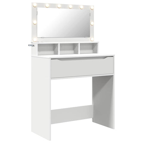 vidaXL Bedroom Dressing Tables with Drawer White 80 x 39.6 x 135 cm