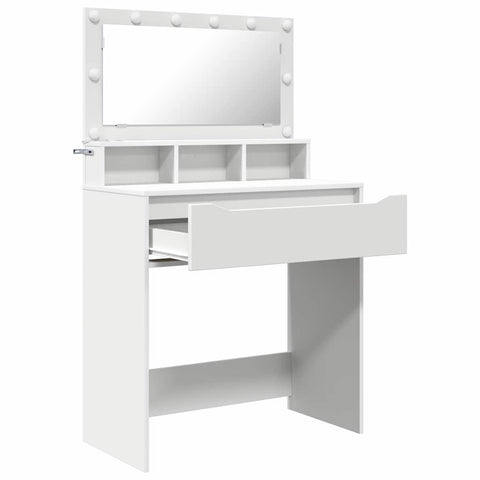 vidaXL Bedroom Dressing Tables with Drawer White 80 x 39.6 x 135 cm