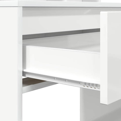 vidaXL Bedroom Dressing Tables High Gloss White 80 x 39.6 x 135 cm