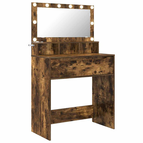 vidaXL Bedroom Dressing Tables Smoked Oak 80 x 39.6 x 135 cm