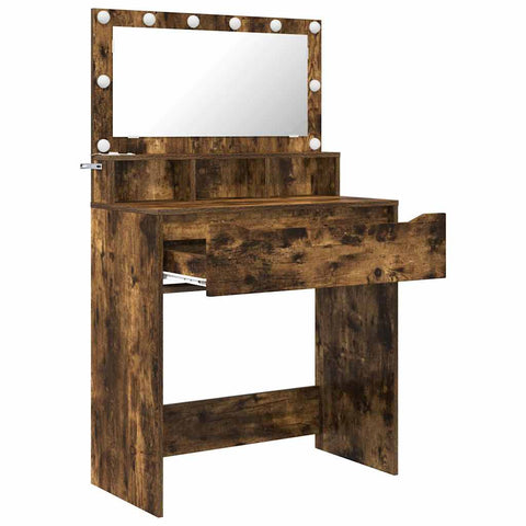 vidaXL Bedroom Dressing Tables Smoked Oak 80 x 39.6 x 135 cm