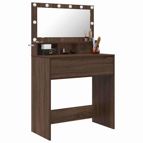 vidaXL Bedroom Dressing Tables Brown Oak 80 x 39.6 x 135 cm