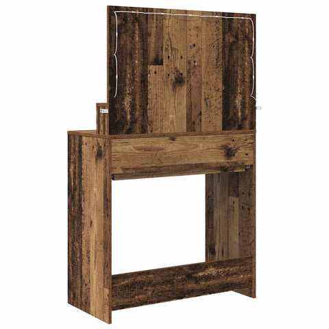 vidaXL Bedroom Dressing Tables with Drawer Old Wood 80 x 39.6 x 135 cm