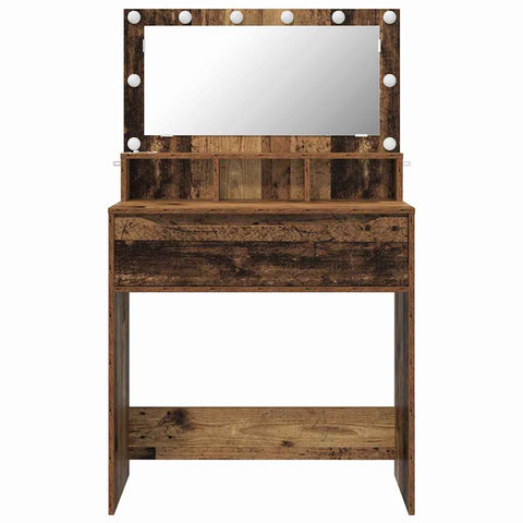 vidaXL Bedroom Dressing Tables with Drawer Old Wood 80 x 39.6 x 135 cm