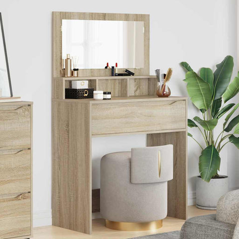 vidaXL Bedroom Dressing Tables Sonoma Oak 80 x 39.6 x 135 cm