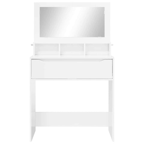vidaXL Bedroom Dressing Tables High Gloss White 80 x 39.6 x 135 cm