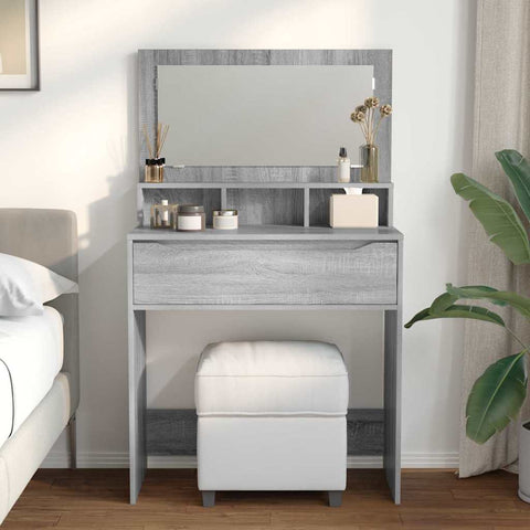 vidaXL Bedroom Dressing Tables Grey Sonoma 80 x 39.6 x 135 cm