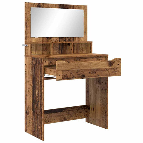 vidaXL Bedroom Dressing Tables with Drawer Old Wood 80 x 39.6 x 135 cm