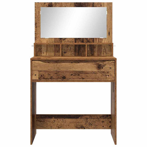 vidaXL Bedroom Dressing Tables with Drawer Old Wood 80 x 39.6 x 135 cm