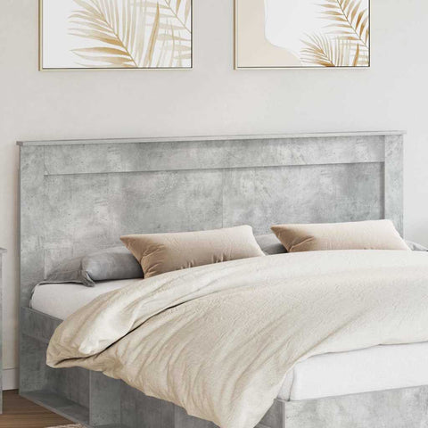 vidaXL Headboard with Headboard Concrete Grey 180 cm Engineered Wood