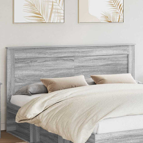 vidaXL Headboard with Headboard Grey Sonoma 180 cm Engineered Wood