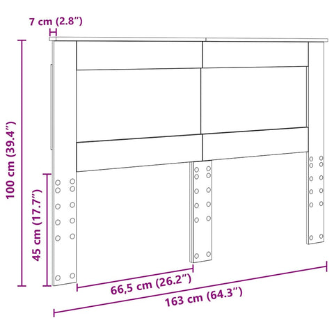 vidaXL Headboard with Headboard White 160 cm Engineered Wood